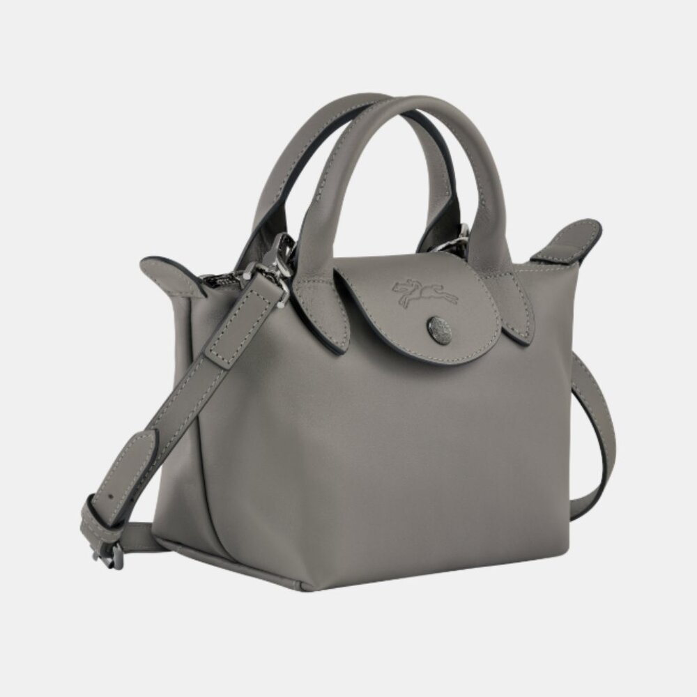 NEW Longchamp Le Pliage Xtra XS Handbag Leather in Turtledove - Picture 3 of 12
